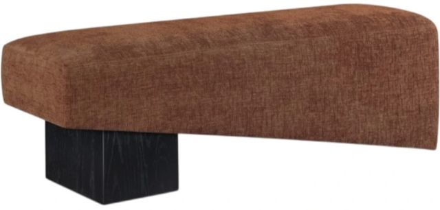 Meridian Furniture Alora Cognac/Black Upholstered Bench-0