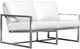 Enclover Acacia Stainless Steel/White Loveseat-0