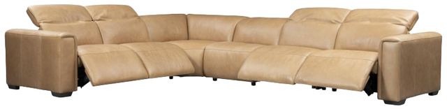 Bernhardt Billings Bernhardt Living 6-Piece Brown Leather L-Shape Power Reclining Sectional-1