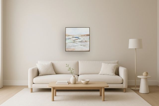 Classy Living Layered Serene Horizons I Wall Art-1