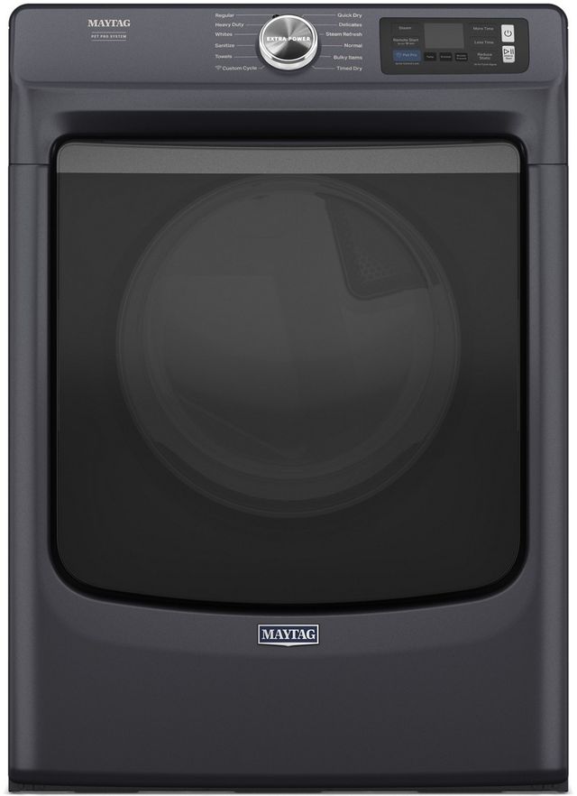 Maytag® Midnight Steel Front Load Washer & Electric Dryer Laundry Pair-2