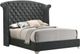 Coaster® Melody Grey Eastern King Wingback Upholstered Bed -0