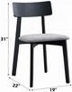 ACME Furniture Real 2-Piece Black/Gray Upholstered Dining Side Chair Set-2