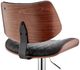 Armen Living Leland Black/Chrome Adjustable Bar Stool-4