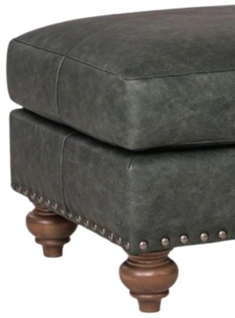 Smith Brothers Customizable 564 Leather Ottoman-1