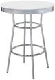 Coaster® Retro 3-Piece Silver/White Bistro Pub Bar Table Set-1