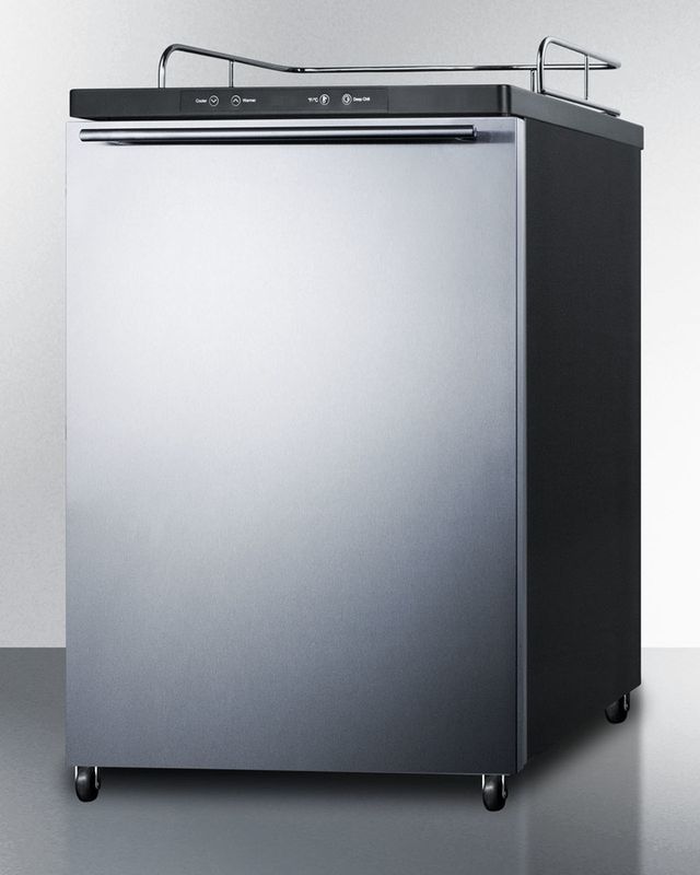 Summit® 5.6 Cu. Ft. Stainless Steel Beer Cooler/Kegerator-1