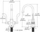 Elkay Chrome Single Hole Concealed Deck Faucet with 8" Gooseneck Spout and 4" Wristblade Handles-2