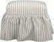 TOV Furniture Gertrude Khaki Linen Striped Skirted Ottoman-3