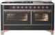 Ilve® Majestic III 60" Graphite Matte Pro Style Dual Fuel Natural Gas Range with Triple Glass Door and Copper Trim-0
