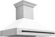 ZLINE Autograph Edition 48" Stainless Steel Wall Mounted Range Hood with White Matte Shell and Matte Black Handle-3