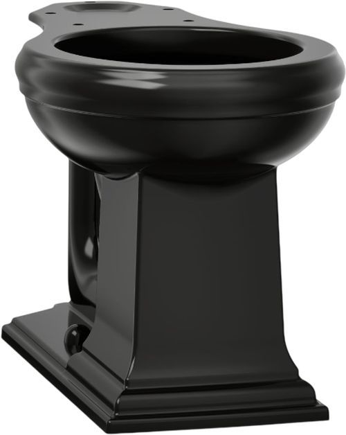 KOHLER® Memoirs® Black Round-Front Bowl with Exposed Trapway-0