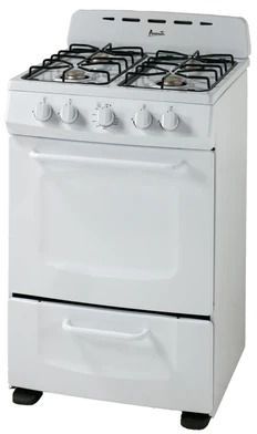 Avanti® 24" White Freestanding Gas Range-2