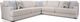 Decor-Rest® Furniture LTD 2702 3-Piece Beige Sectional Sofa-0
