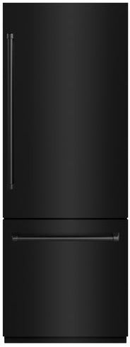 ZLINE 30 in. 16.1 Cu. Ft. Black Stainless Steel Built In Bottom Freezer Refrigerator 