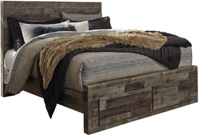 Benchcraft® Derekson 5-Piece Multi Gray King Panel Bed Set-1