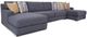 Decor-Rest® Furniture LTD 2702 3-Piece Gray Sectional Sofa-1