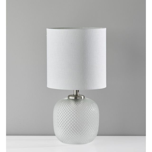 Adesso® Vivian White Table Lamp with Night Light-1