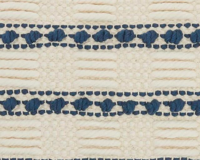 Nourison Home™ Lifestyle Navy Woven Lines And Dots Throw Pillow-3