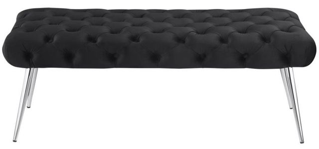 Coaster® Ella Black Upholstered Bench-1