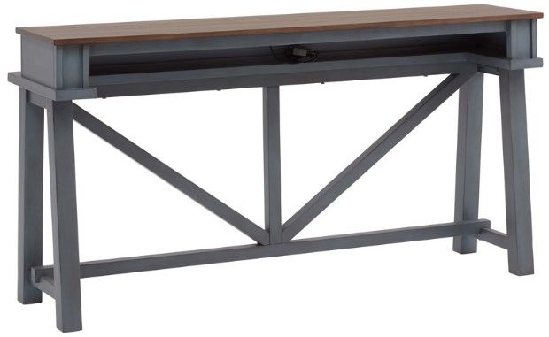 aspenhome® Pinebrook Denim Console Bar Table-1