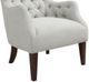 Olliix by Madison Park Ivory Hannah Button Tufted Wing Chair-3