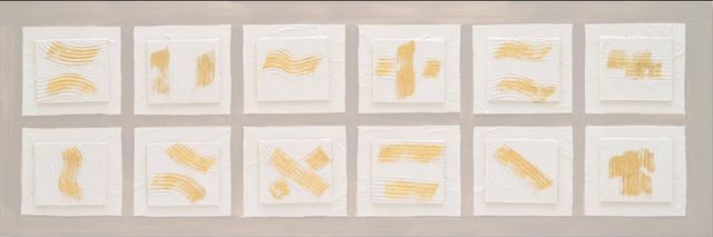 Classy Living Timeless Sunlit Minimalist Texture Grid Wall Art-0