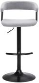 Armen Living Calista Black/Light Gray Adjustable Bar Stool-1