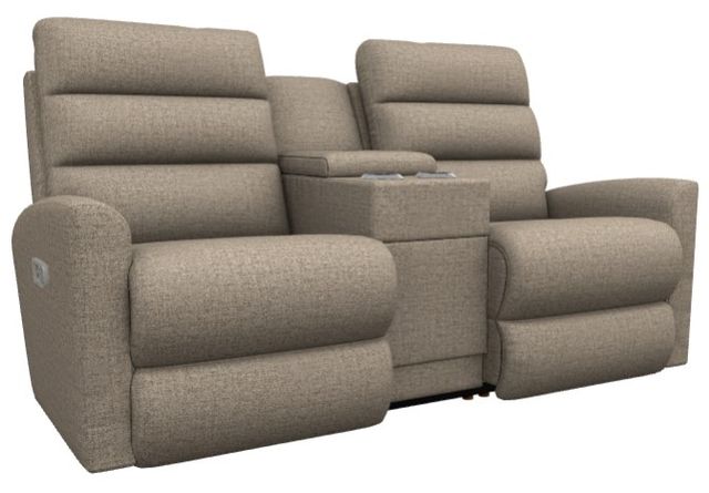 La-Z-Boy® Liam Fawn Power Wall Reclining Loveseat with Console, Headrest, and Lumbar-0