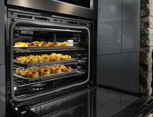 KitchenAid® 27" Black Stainless Steel with PrintShield™ Finish Electric Built In Double Oven-3
