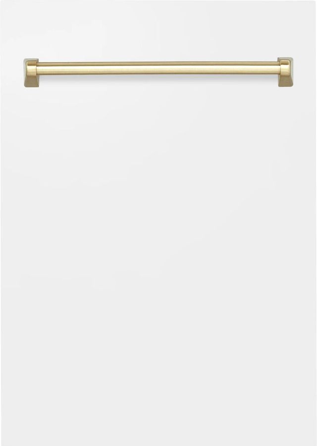 ZLINE Autograph Edition Tallac 18" White Matte Dishwasher Panel-0