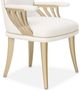 Michael Amini® La Terrazza Creamy Pearl Dining Arm Chair-5