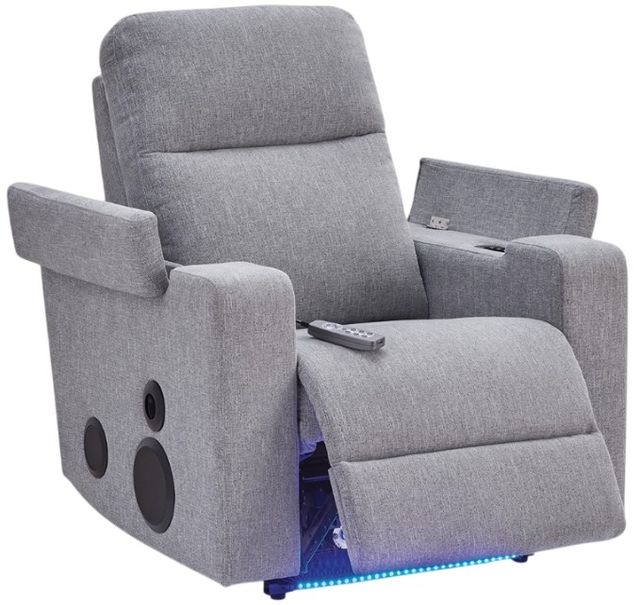 Signature Design by Ashley® Pineland Pewter Power Glider Recliner with Audio System-3