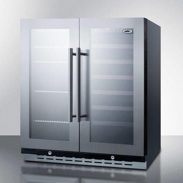 Summit® 30" 5.8 Cu. Ft. Stainless Steel Wine Cooler-1