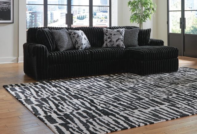 Signature Design by Ashley® Midnight-Madness 3-Piece Onyx Right-Arm Facing Sectional and Chaise-1