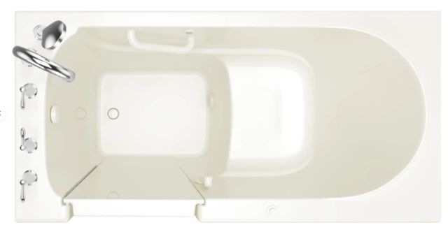 American Standard Gelcoat Linen 30” x 60” Walk-In Bathtub with Air Spa System - Left Hand Door and Drain-1