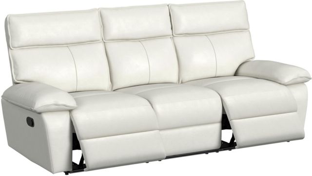 Elements International Wildcat Aviarah White Manual Reclining Sofa-1