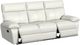 Elements International Wildcat Aviarah White Manual Reclining Sofa-1