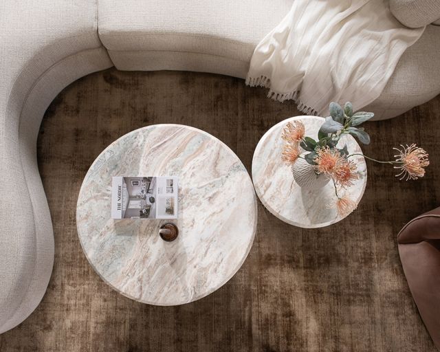 Classic Home Nordens Rusty Gray Marble Coffee Table-4