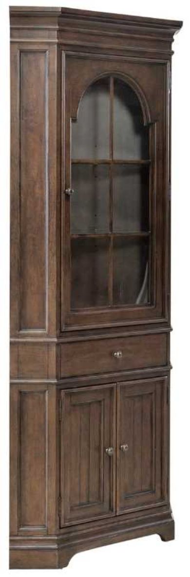 Liberty Furniture Arden Road Satin Cherry Corner Cabinet-0