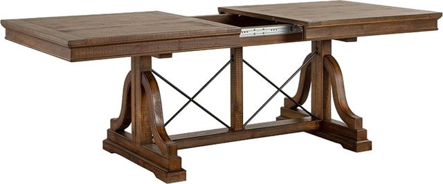 Magnussen Home® Bay Creek Toasted Nutmeg Trestle Dining Table-3