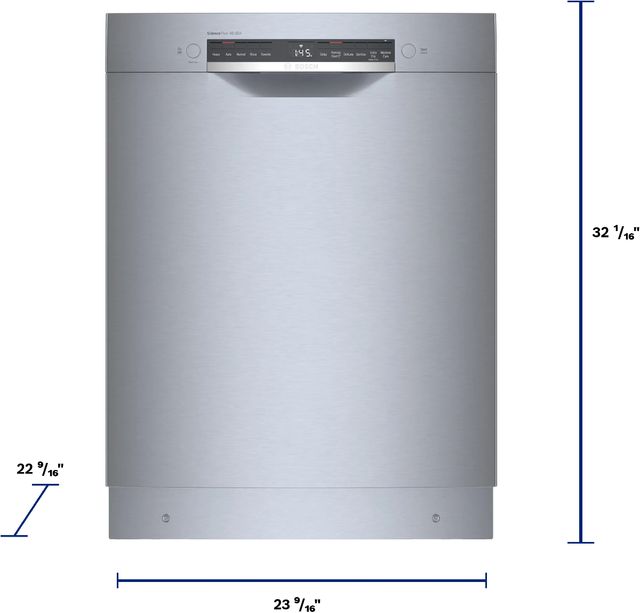 Bosch® 300 Series 24" Anti-fingerprint Stainless Steel Front Control Built-In Dishwasher-1