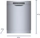 Bosch® 300 Series 24" Anti-fingerprint Stainless Steel Front Control Built-In Dishwasher-1