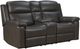 BarcaLounger® Leon Matteo Smokey Gray Leather Power Reclining Loveseat-0