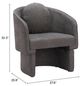 Zuo® Modern Olya Truffle Gray Accent Chair-1