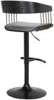 Armen Living Larisa Gray/Black Adjustable Bar Stool-3