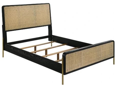 Coaster® Arini 4-Piece Black/Natural Eastern King Bedroom Set -3