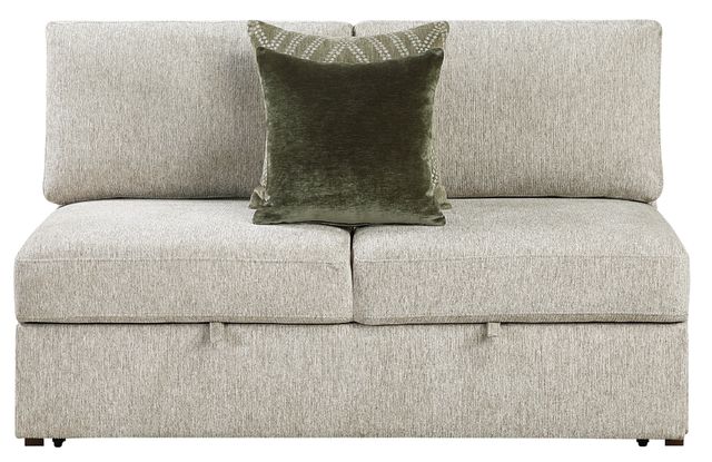 Homelegance® Isla 3-Piece Sage Sand Reversible Chaise Sectional with Ottoman Set-2