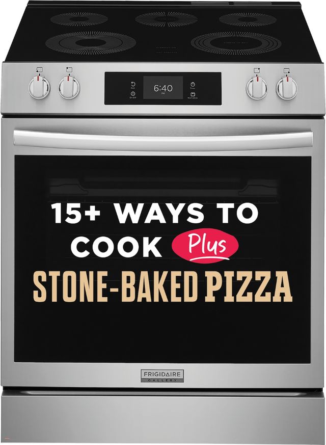 Frigidaire Gallery® 30" Smudge-Proof® Stainless Steel Slide-In Electric Range with Stone Baked Pizza-0