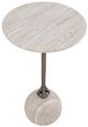 Fairfield® Giselle White Drink Table with Gray Base-2